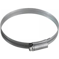 Jubilee 4XMS hose clip, silver, zinc-protected, adjustable 85-100mm, with screw fastener and ridged band.