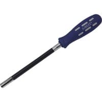 Jubilee Flexible Hose Clip Driver with blue ergonomic handle and long black shaft with metal tip.