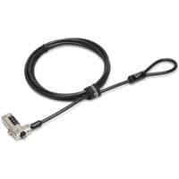 Kensington Slim N17 combination laptop lock with black cable and silver lock head for wedge-shaped slots.