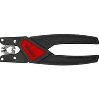 Black and red Knipex automatic insulation stripper with ergonomic handles and precision stripping jaws.