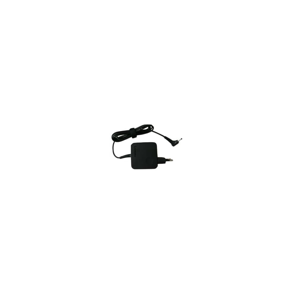 Black Lenovo 01FR116 power adapter with a compact design, featuring a standard plug and a detachable cable, rated at 45 W for indoor use.