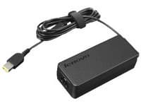 Black Lenovo 0A36263 power adapter with a sleek design, featuring a 65W output, a long cable, and a connector for easy device charging.