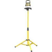 Yellow Lighthouse single site light on adjustable tripod with square LED lamp head.