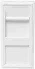 White LogiLink NF0001 wall plate with a smooth plastic finish, featuring a horizontal switch cover and two rectangular openings for wiring or connections.