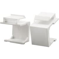 White LogiLink NK0090 socket safety cover with rectangular shape and clip-on design.