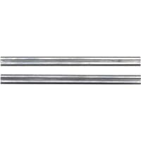 Makita 82mm TCT Planer Blades, silver, rectangular, with sharp edges and smooth finish, designed for woodworking.