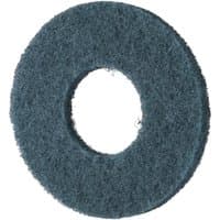 Makita abrasive floor pad, circular with a textured surface and central hole, designed for PS001G scrubber polisher.