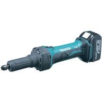 Makita DGD800 18v LXT cordless die grinder, teal and black with ergonomic grip and compact design.