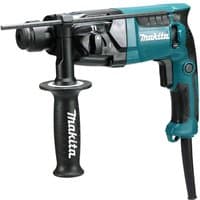 Blue Makita HR1840 SDS Plus rotary hammer drill with black handle and depth gauge.
