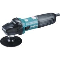 Makita SA5040C/1 angle sander, teal and black, 125mm disc, ergonomic grip, 110V power cord.