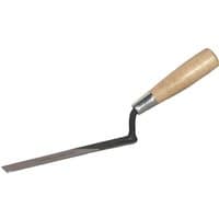 Marshalltown tuck pointer trowel with a narrow steel blade and a wooden handle.
