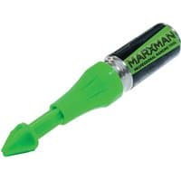 Green and black MarXman deep hole spray marker with pointed tip and ergonomic grip.