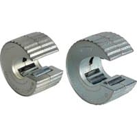 Monument Autocut twin pack with two silver circular pipe cutters for 15mm and 22mm pipes.