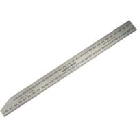 "Silver Moore and Wright Imperial Rule with engraved measurements and angled end for combination set use"