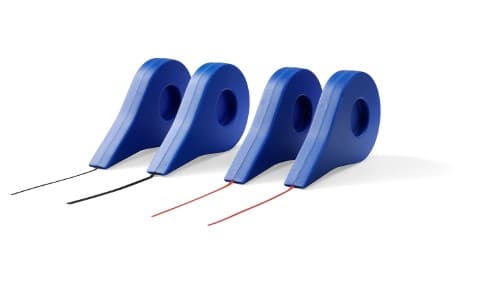 Nobo Whiteboard Gridding Tape in black, 3mm width, 10m reel, features a smooth plastic dispenser with a blue body and a hole for easy handling.