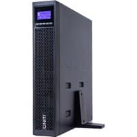 Black Origin Storage Uniti Power Symphony UPS with digital display and perforated front panel, 2U rackmount design.