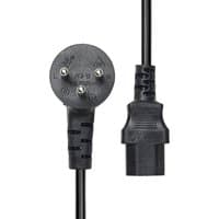 Black ProXtend power cord with Israel plug and C13 connector, 2 meters long, featuring three round prongs.