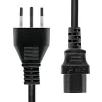 Black ProXtend Type L to C13 power cord, 3m length, with three-prong Italian plug and C13 connector.