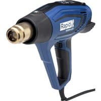 Blue and black Rapid R2200-LCD hot air heat gun with LCD display and ergonomic handle.