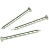 Rawlplug 3.0mm x 50mm masonry nails, silver, pointed tips, flat heads, pack of 100.
