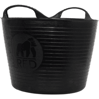 Black Red Gorilla recycled tub, 14 liters, with dual handles and ribbed texture featuring a gorilla logo.