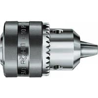 Rohm 72827 Prima 16mm keyed drill chuck, metallic finish, grooved grip, female mount, engraved branding.