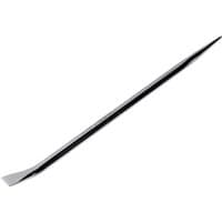 Chrome-plated aligning bar, 610mm long, with pointed and flat ends, sleek silver finish by Roughneck.