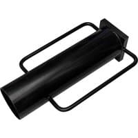 Black Roughneck Heavy Duty Post Rammer with cylindrical body and dual side handles.