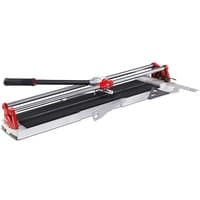 Rubi SPEED 92 MAGNET tile cutter with red accents, black handle, and silver rails, includes a sturdy carry case.