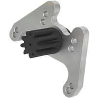 Sealey crankshaft rotator for Volvo, silver metal with black gear teeth and multiple mounting holes.