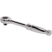 Sealey 1/4" drive gearless push through ratchet, polished chrome finish, round head, ergonomic handle.