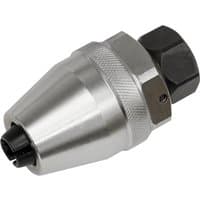 Sealey 3/8" Drive Impact Stud Extractor, silver metallic finish with textured grip and black hexagonal end.