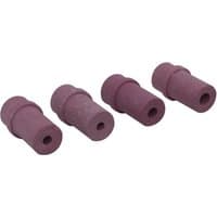 Purple ceramic sand gun blasting nozzles set of four, cylindrical shape with textured surface.