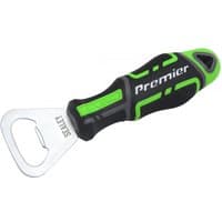 Hi-Vis green and black Sealey bottle opener with ergonomic Gripmax® handle and silver metal opener.