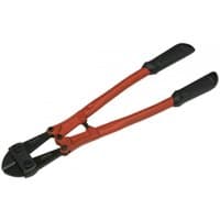 Red and black Sealey bolt cropper with 450mm handles and 8mm cutting capacity.