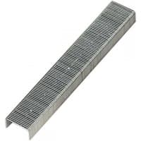 Silver Sealey AK7061/8 staples, 6mm size, pack of 500, with a rectangular shape and grooved surface.