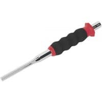 Sealey AK91317 pin punch with silver metal tip, black textured grip, and red accents, 7mm diameter.