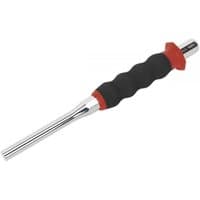 Sealey AK91319 sheathed parallel pin punch, 10mm diameter, silver metal with black and red ergonomic handle.
