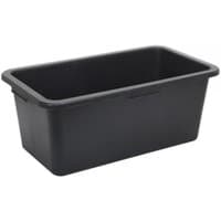 Black Sealey AP5060 storage container, 60L capacity, rectangular shape with smooth sides and reinforced edges.