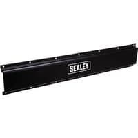 Black Sealey APH wall mountable storage rail with multiple screw holes and Sealey logo in white.