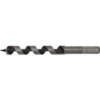 Sealey auger wood drill bit, 14mm diameter, 155mm length, with spiral flutes and hex shank, in metallic finish.