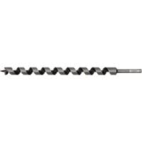 Sealey auger wood drill bit, 25mm diameter, 460mm length, spiral design, silver finish with hexagonal shank.