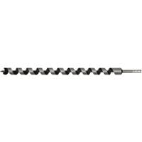 Sealey auger wood drill, 600mm long, 30mm diameter, spiral design, silver and black finish, hex shank.