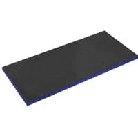 Sealey blue easy peel shadow foam, black top layer with blue base, rectangular for tool chests and cabinets.