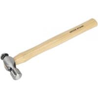 Sealey BPH12 Ball Pein Hammer with 12Oz metal head and smooth hickory wood shaft.
