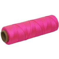 Pink Sealey braided nylon brick line spool with a cardboard core and tightly wound durable nylon thread.