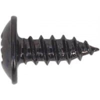 Black flanged head self-tapping screw, 3.5 x 10mm, Pozi drive, pack of 100, by Sealey.