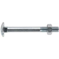 Sealey CBN875 Coach Bolt & Nut, M8 x 75mm, zinc finish, round head, threaded shaft, pack of 50.