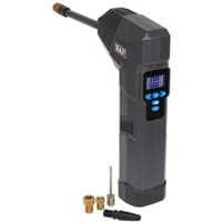 Black Sealey CTI120 tyre inflator with digital display, powerbank, work light, and nozzle attachments.