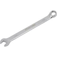 Silver Sealey 3/8in combination spanner with open end and ring end, engraved with "Premier" and size markings.